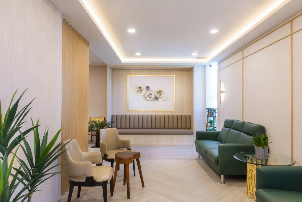Luxurious and comfortable interior of HOP Singapore's health screening facility on Orchard Road