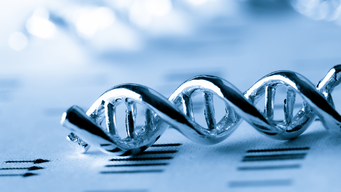 DNA helix representing genetic optimization and biohacking health screening for longevity in Singapore